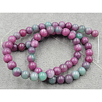 Кварц імітація під Турмалін 6 мм кулька довжина нитки 37 см