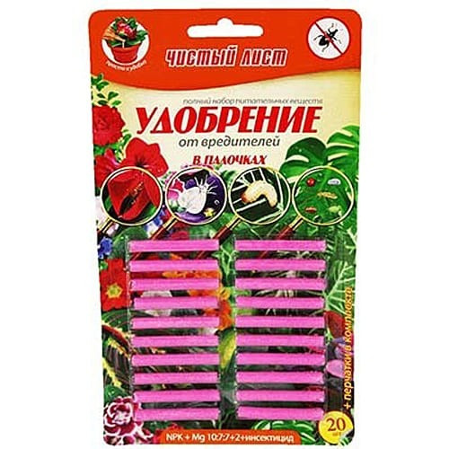 Палички"Чистий лист" від шкідників 20 шт. уп.10 шт