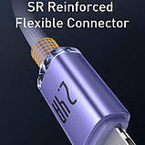 Кабель Baseus Crystal Shine Series Fast Charging Data Cable USB to iP 2.4A 2 м Purple (CAJY000105), фото 5