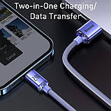 Кабель Baseus Crystal Shine Series Fast Charging Data Cable USB to iP 2.4A 2 м Purple (CAJY000105), фото 7