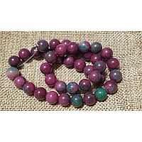 Кварц імітація під Турмалін 10 мм кулька довжина нитки 37 см