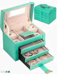 Кейс-скринька скриня для прикрас та аксесуарів з еко-шкіри N127 F