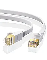 Патч-корд Ugreen мережевий кабель Ethernet RJ45 Cat 7 10 Гбіт/с 600 МГц 2 м White (NW106) КОД:033