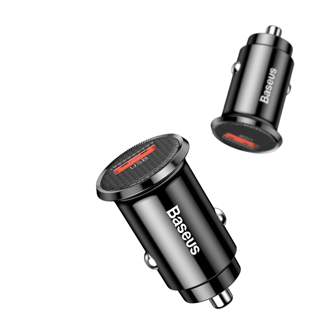 Автомобільний зарядний пристрій Baseus Mini USB Quick Charge 3.0 QC 3.0 швидке заряджання Black (CCDU-B01)