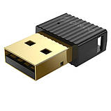 USB Bluetooth-адаптер Orico бездротовий передавач bluetooth 5.0 для комп'ютера BTA-508-BK (Чорний), фото 2