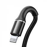 Кабель Baseus Halo Data Cable USB A to Lightning 2.4А 0.25m CALGH-I01 black, фото 2