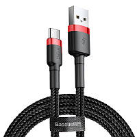 Кабель Baseus Cafule USB to USB Type-C 0.5 м Red/Black (CATKLF-D91)