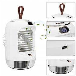 Вентилятор/зволожувач XO MF76 3in1 з підсвіткою |3600mAh| Білий