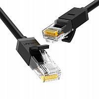 Патч корд Ugreen сетевой кабель 1000 Mбит\с Ethernet RJ45 Cat 6 круглый 0.5М Black (NW102) 20158