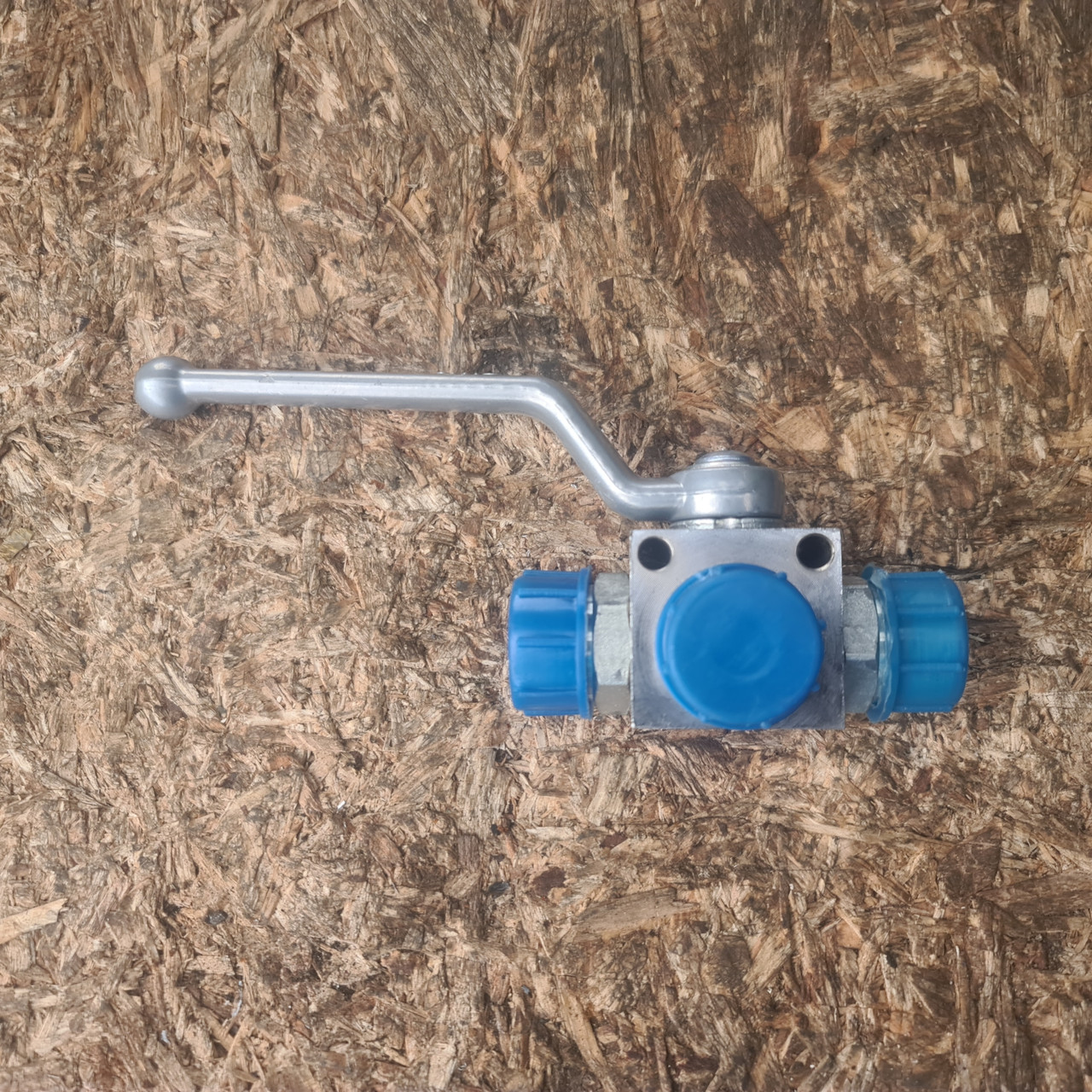 Кран гідравлічний 3-х ходовий кульовий S32 М27х1,5, фото 1