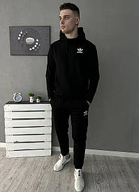 Чоловічий чорний спортивний костюм Adidas Худі та штани