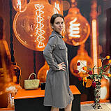 Сукня Azuri сорочка вельветова довгий рукав гудзики кишені 42 графіт, фото 7