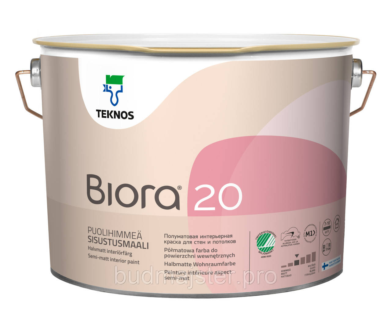 Фарба Teknos BIORA 20 напівматова 9 л. Б1