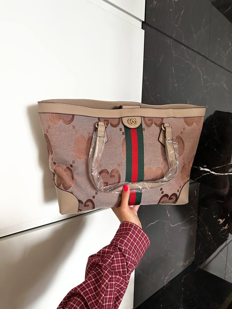 Жіноча сумка шоппер Гуччі рожева Gucci Pink Tote Bag