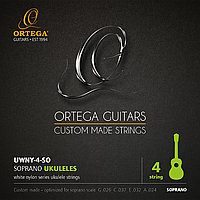 Струны для укулеле сопрано Ortega UWNY-4-SO Soprano Ukulele White Nylon .024 - .037