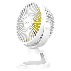 Вентилятор з регульованим кутом нахилу + підставка XO-MF78 |1200mAh| Білий