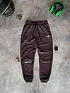 Спортивні штани чоловічі весна-осінь коричневі з написами фірмові The North Face TNF, фото 2