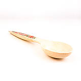 Ложка дерев'яна Петриківський розпис ручної роботи на подарунок 21 см ВЕЛИКА Український сувенір, фото 2