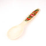 Ложка дерев'яна Петриківський розпис ручної роботи на подарунок 21 см ВЕЛИКА Український сувенір, фото 5