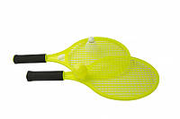 Дитячі ракетки для тенісу або бадмінтону M 5675 з м'ячиком і воланом (Жовтий) набір для гри