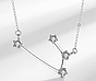 Срібна підвіска Знак зодіаку Овен, ланцюжок із сузір'ями, срібло 925 проби, довжина 38.5+4.5 см, фото 4