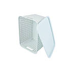 Кошик для білизни з кришкою Supretto універсальний пластиковий 20 л, м'ятний, фото 3