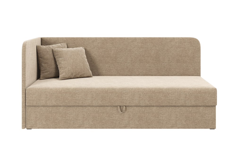 Ліжко дитяче кутове Мідас, тканина сіро-коричневе 80х200 см (Sofyno ТМ)