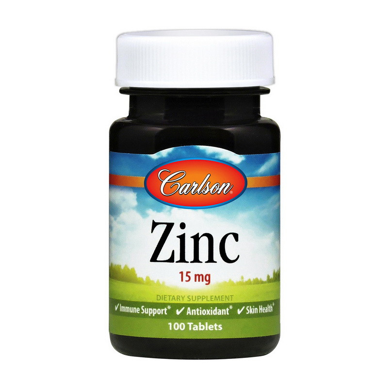 Цинк Carlson Labs Zinc 15 mg 100 tabs