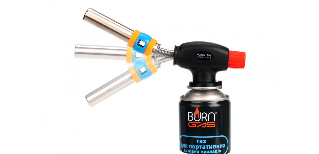 Газовий пальник для розпалювання з п'єзопідпалом універсальний для туристичний, фото 1