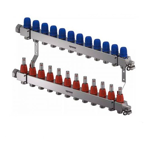Сталевий колектор з витратомірами Uponor Vario С 12x3/4 Euro