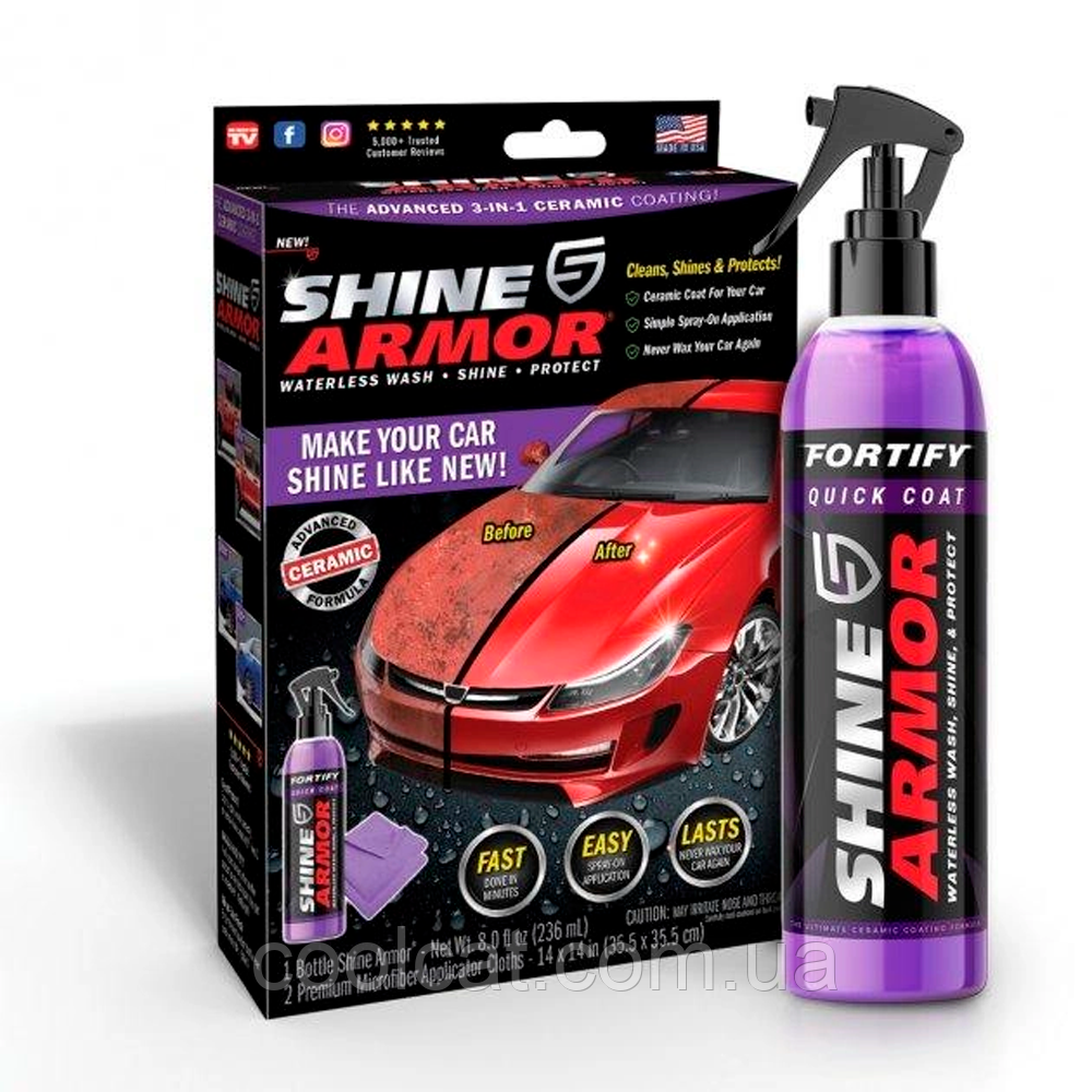 Полироль Shine Armor для удаления царапин с кузова, 236 мл / Автомобильная полироль спрей против царапин - фото 10 - id-p1939301029