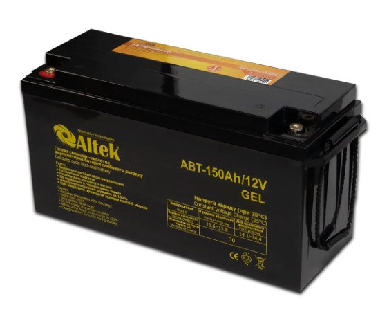 Гелевий акумулятор Altek ABT-150Аh/12V GEL, 150 А·г 12 В для квартир, будинків та котлів