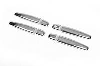 Накладки на ручки (нерж) 2 шт, Carmos - Турецкая сталь для Citroen C-3 2002-2010 гг