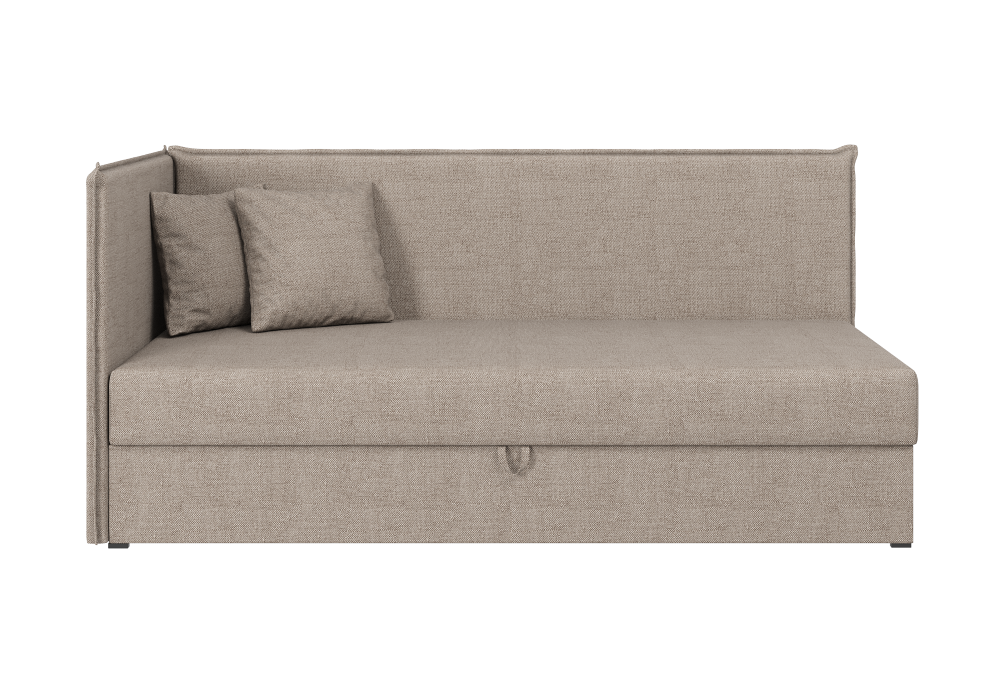 Ліжко дитяче кутове Персі, тканина сіро-коричнева 80х200 см (Sofyno ТМ)