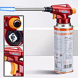 Циклонний газовий пальник Torch з автоматичним п'єзозапалюванням для газового балончика, фото 5