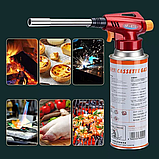 Циклонний газовий пальник Torch з автоматичним п'єзозапалюванням для газового балончика, фото 8