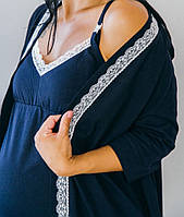 Хлопковый комплект для беременных и кормящих мам Кружево