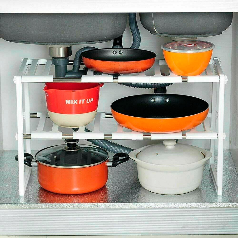 Кухонная полка для посуды 38-70 см, KITCHEN RACK / Регулируемая полка ...