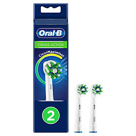Змінні зубні насадки Oral-B Cross Action EB50 2шт. зубні насадки орал би для електричних щіток кросс екшн