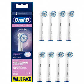 Змінні зубні насадки Oral-B Sensitive Clean EB60 8шт. зубні насадки орал би для електричних щіток сенсітів клін