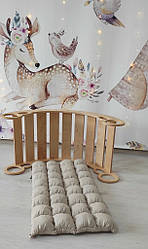 Дитяча гойдалка балансир з матрацом Латте