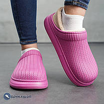 Жіночі резинові тапки на хутрі, фото 5