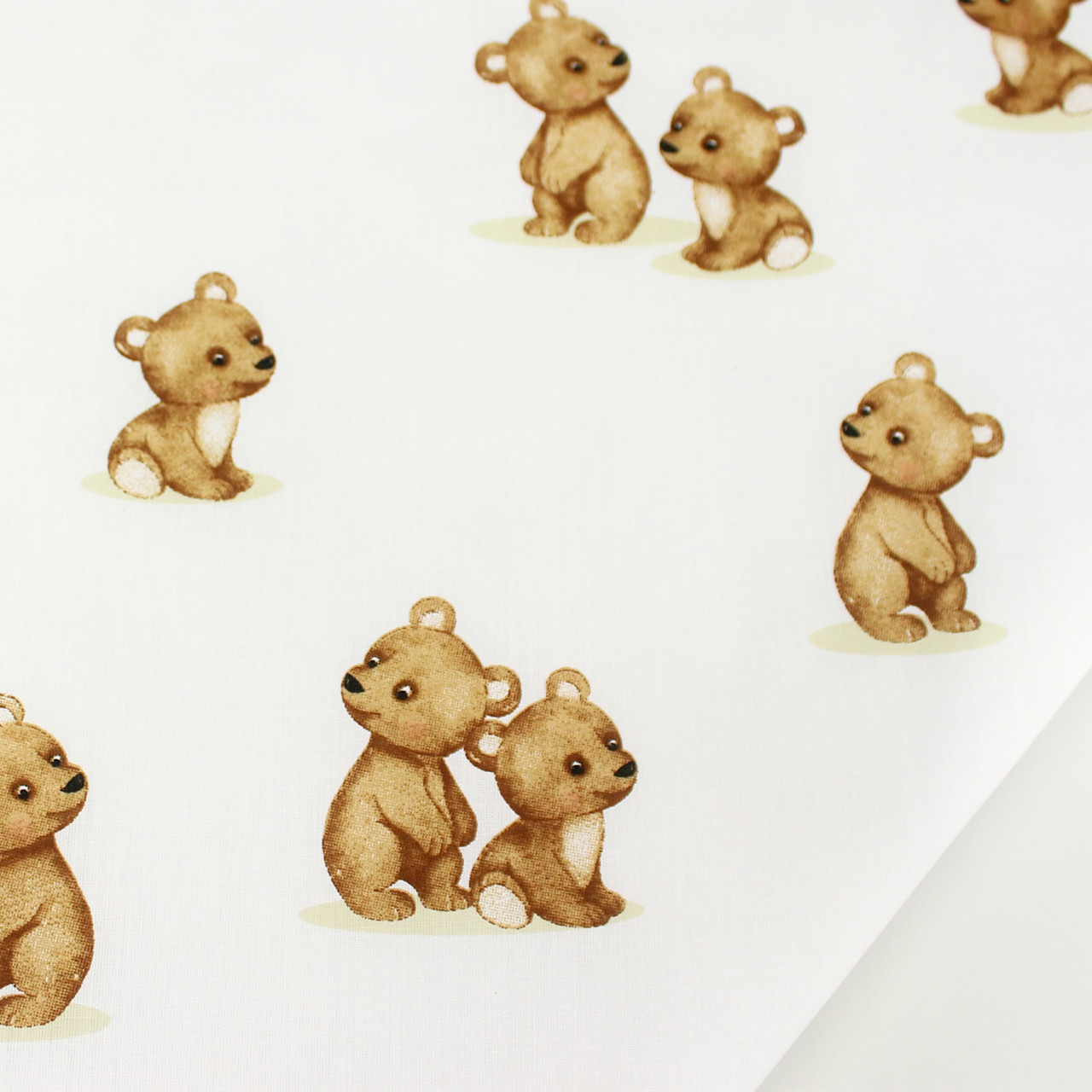 Бязь "Маленькі ведмедики" на білому тлі № Е-3143, фото 1