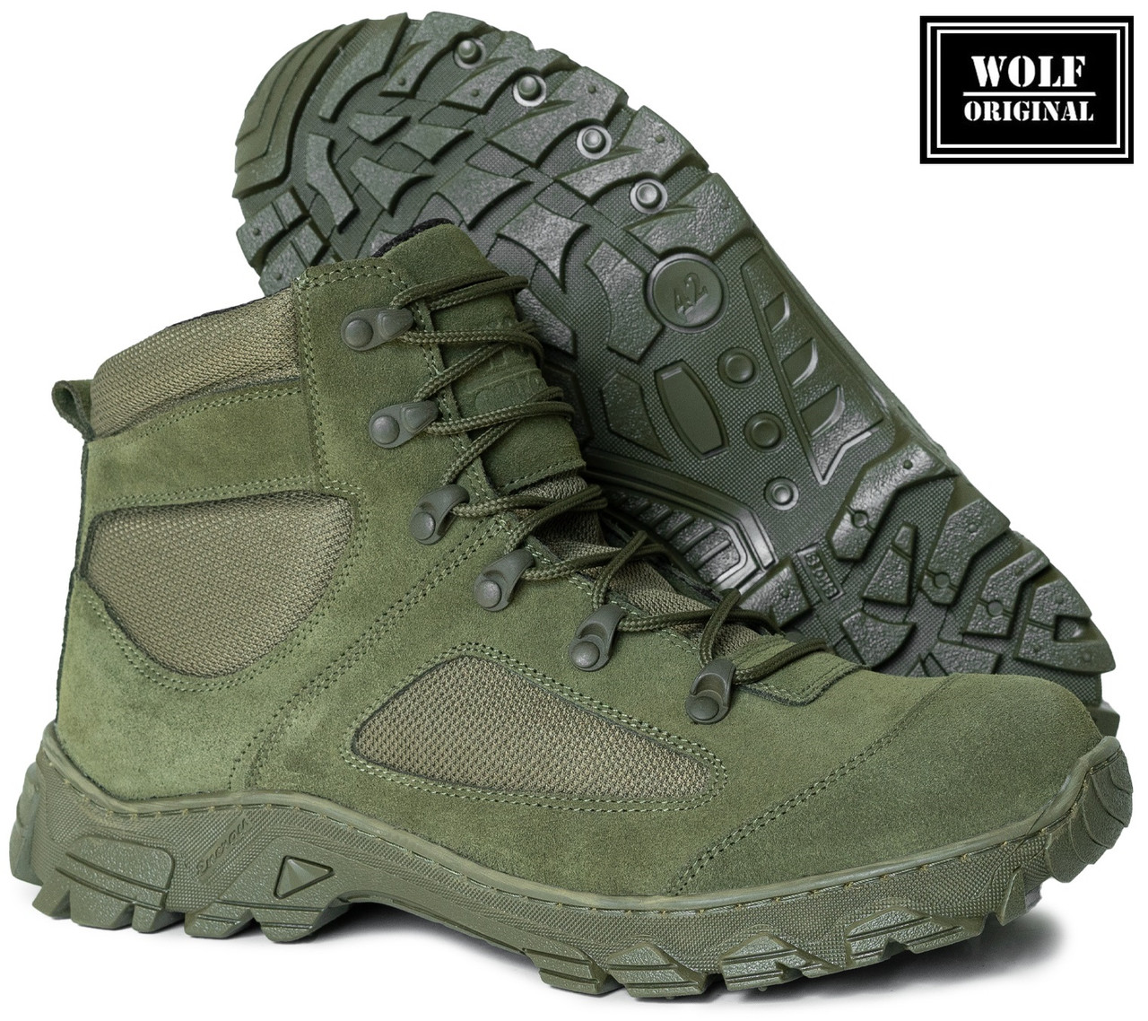 Армійські берці хакі "SML Boots", демісезонні зелені прошиті черевики для ЗСУ