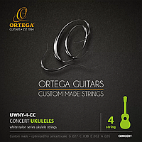 Струны для укулеле концерт Ortega UWNY-4-CC Concert Ukulele White Nylon .026 - .038