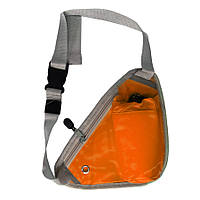 Туристическая сумка оранжевая есть светоотражающий элемент
