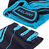 Рукавиці для фітнесу та тренувань ZELART MA-3887 розмір М, колір чорно синій, фото 9