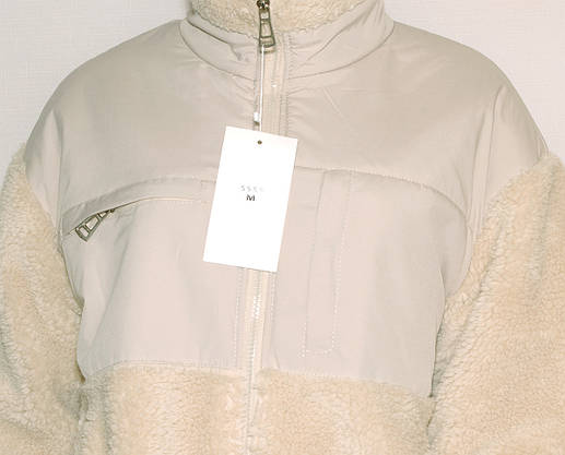 Жіноча демісезонна куртка з штучним хутром, фото 2