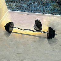 Штанга спортивная Elitum Titan для занятий спортом дома с дисками (56 кг)