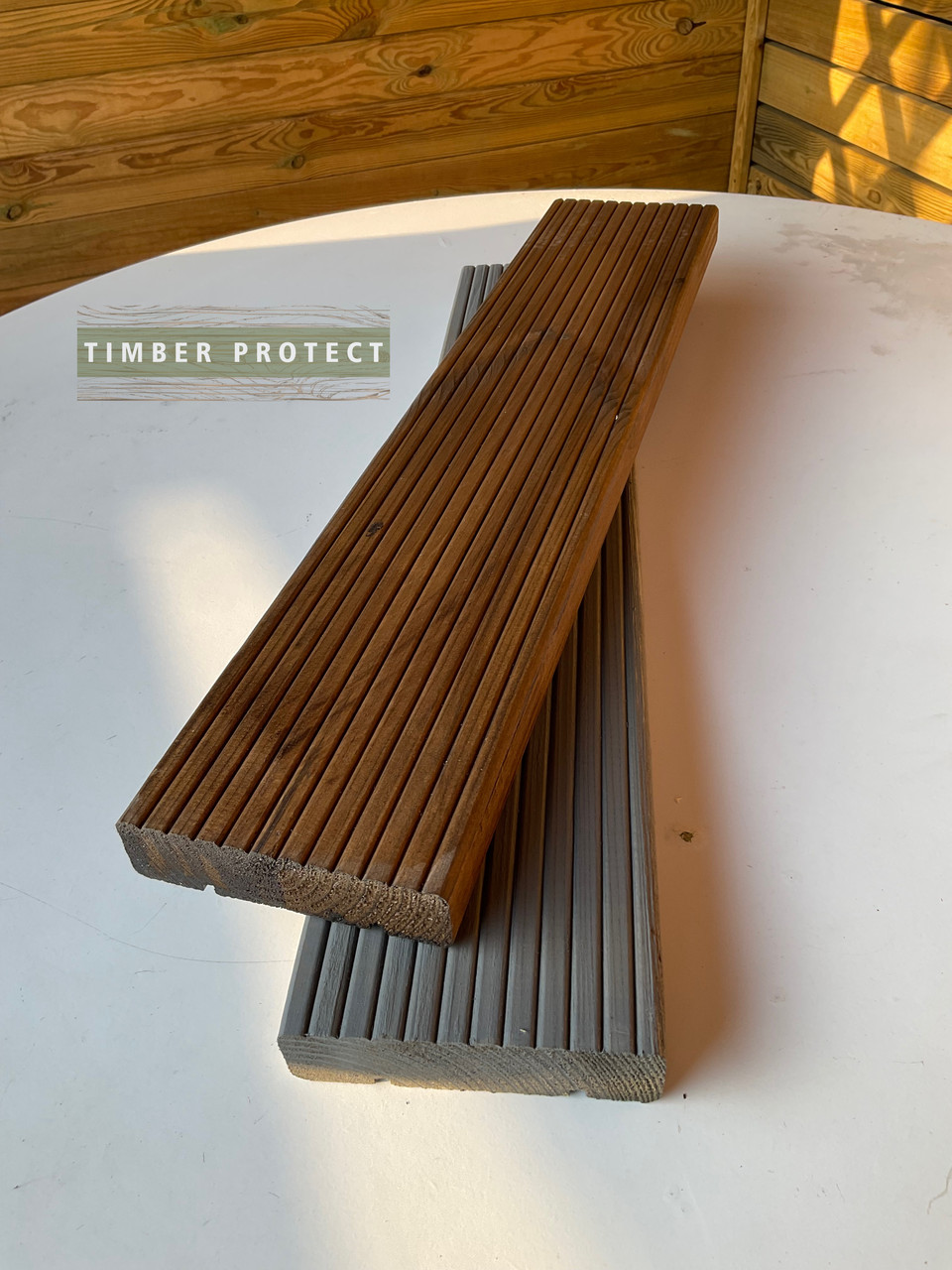Террасная доска 30x120 импрегнированная (защищенная) из сосны покрыта ...